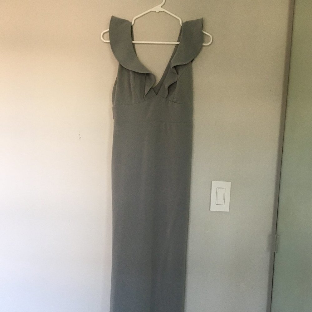 Lulu's long grey formal dress